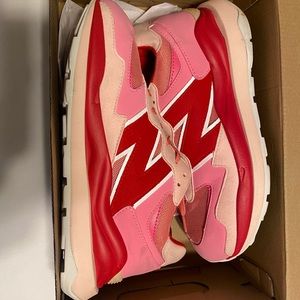 Pink & red new balances
